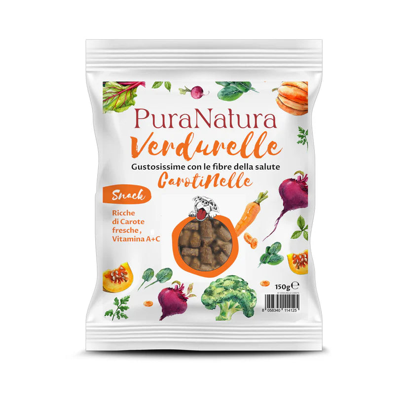 Pura Natura snack per cani Carotinelle gr 150