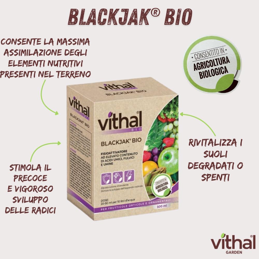 VITHAL Bio Integratore Blackjak Naturale Per Piante Sane E Terreni Rigenerati