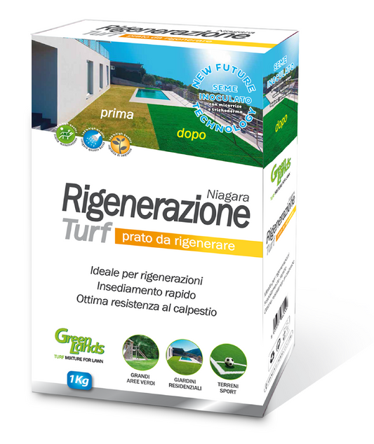 Seme per prato tappeto erboso sole ombra Niagara Rigenerazione kg 1