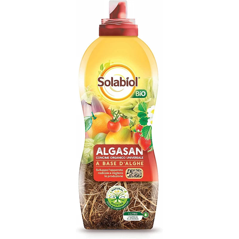 Concime Liquido Biologico a base di Alga Bruna – Solabiol Algasan 1L