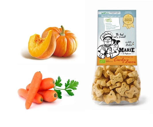 Marie Biscotti Bio per Cani 210 gr - A Base di Carota e Zucca
